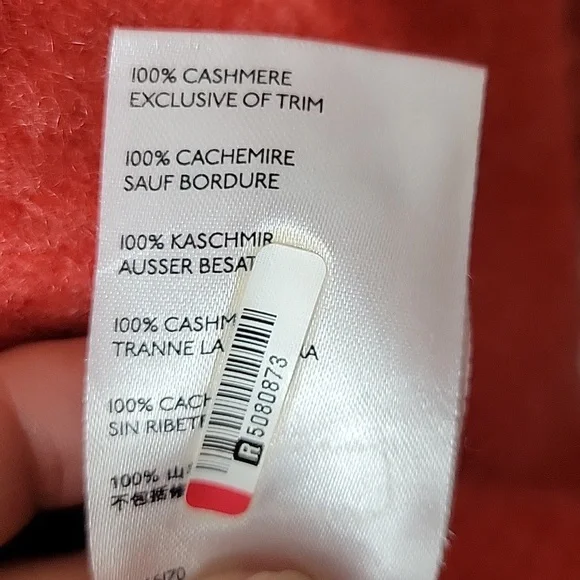 Women's Free People 100% cashmere orange sweater size large - Picture 8 of 9
